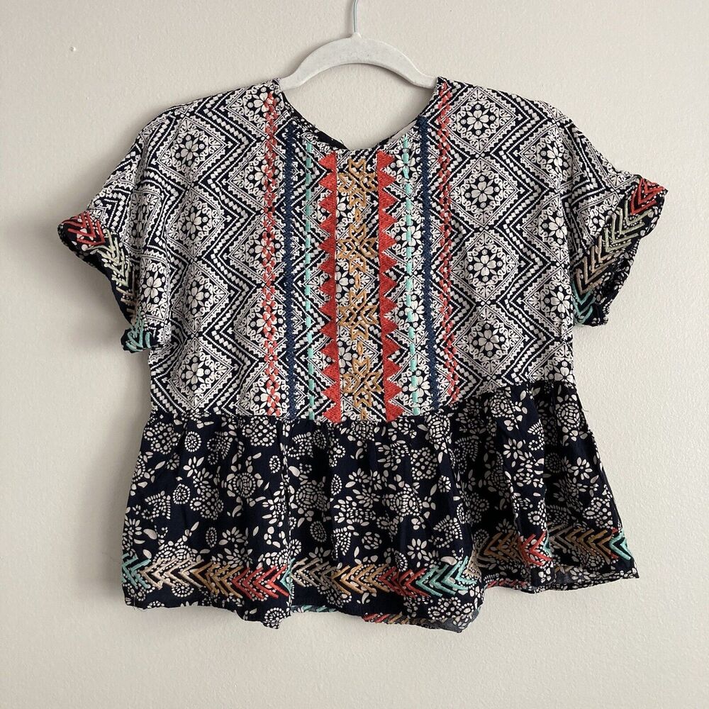 Altar'd State Multicolor Patterned Blouse